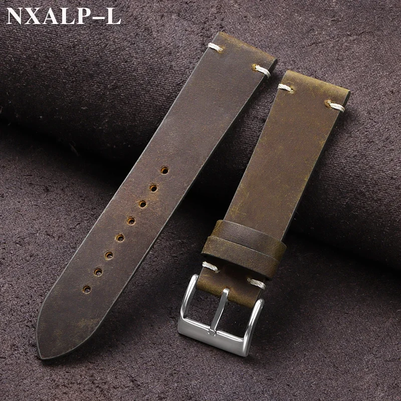 Seiko Watches Smartwatch - Vintage Oil Wax Leather Watch Band