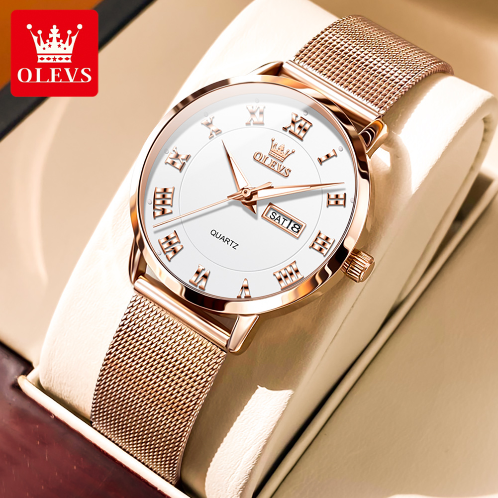 Mesh Stainless Strap - OLEVS 2920 Elegant Original Women's Quartz