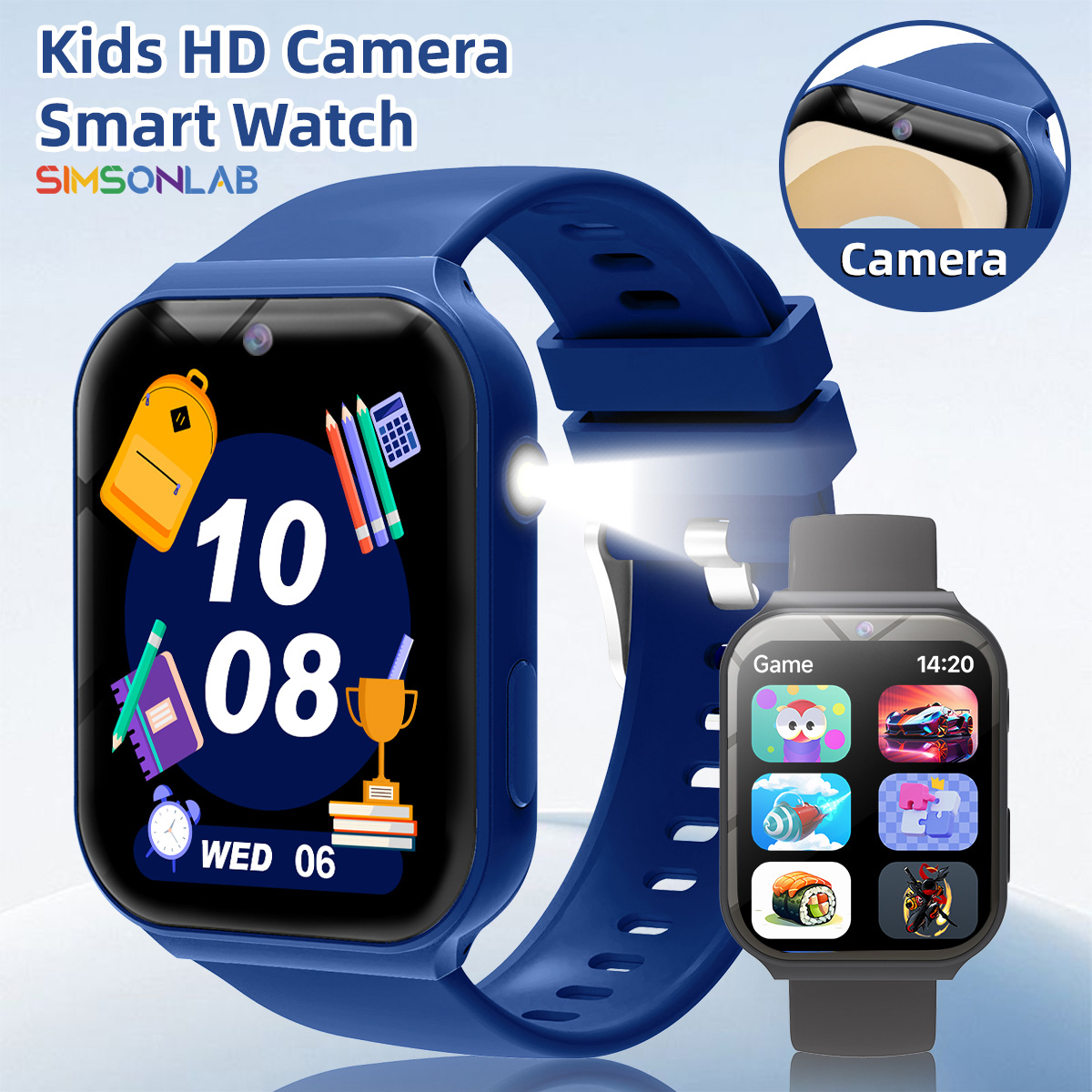 Smartwatch Watches Gift For Girls - Study Partners for Kids HD Camera