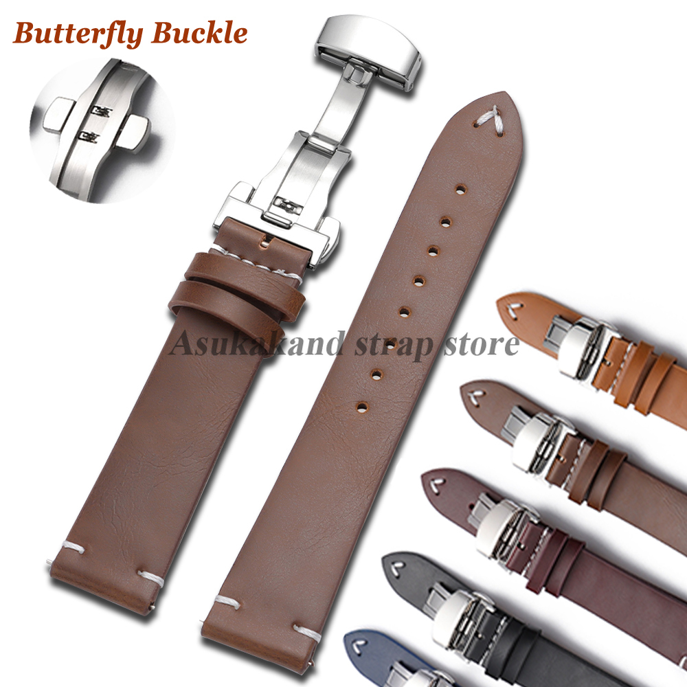 Seiko Watches Smartwatch - PU Leather Watch Strap 18mm 20mm