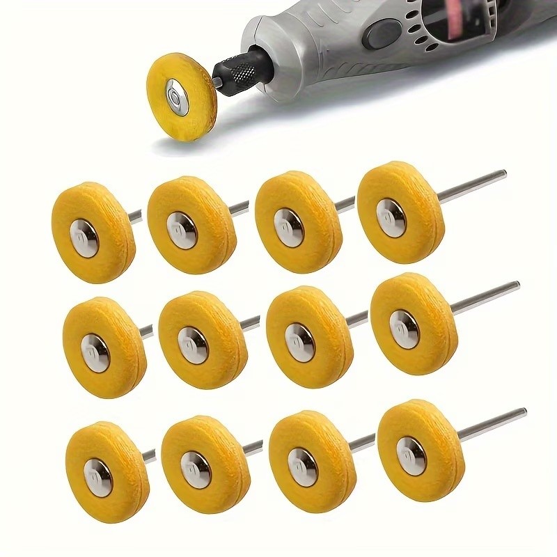Watch Polishing Cloth - 66Pcs 3mm Yellow Polishing Cloth Wheel,