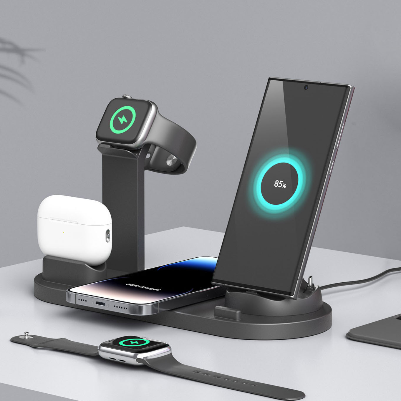 Iwatch Smartwatch - 7 in 1 Wireless Chargers Stand