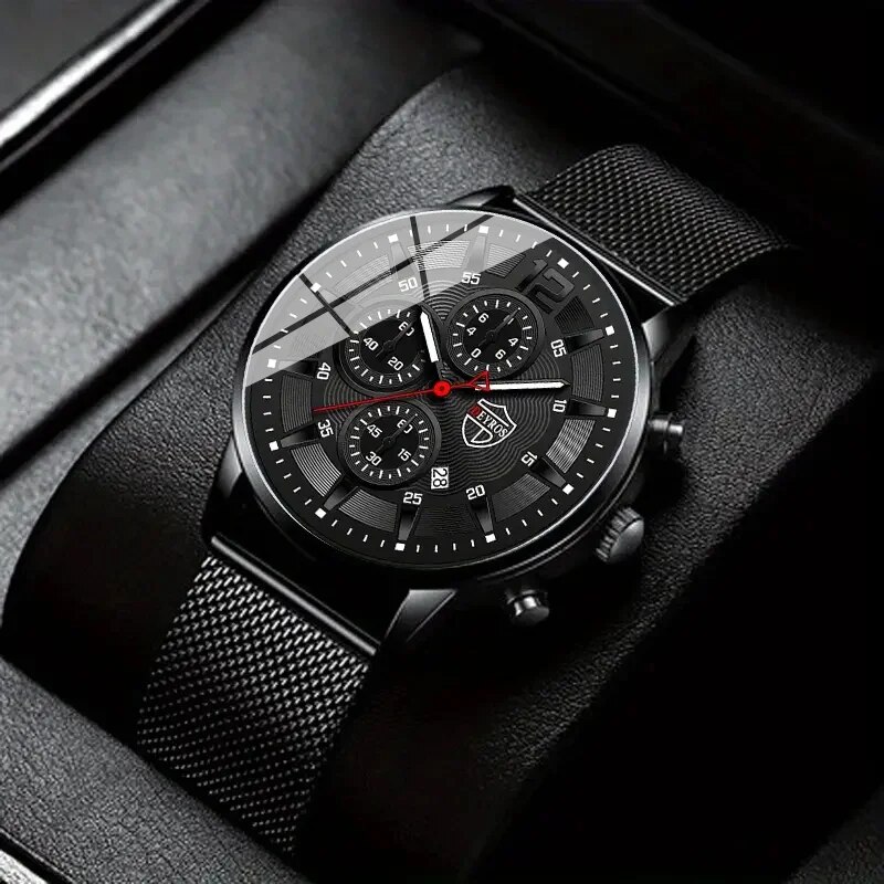 Mesh Stainless Strap - DEYROS Mens Fashion Minimalist Watches Men