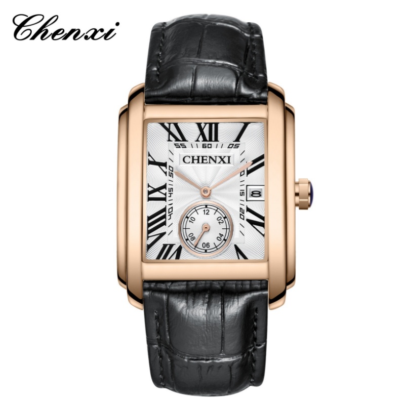 Smartwatch Watches For Men Brands - CHENXI 8216 Fashion Classic Square Brown