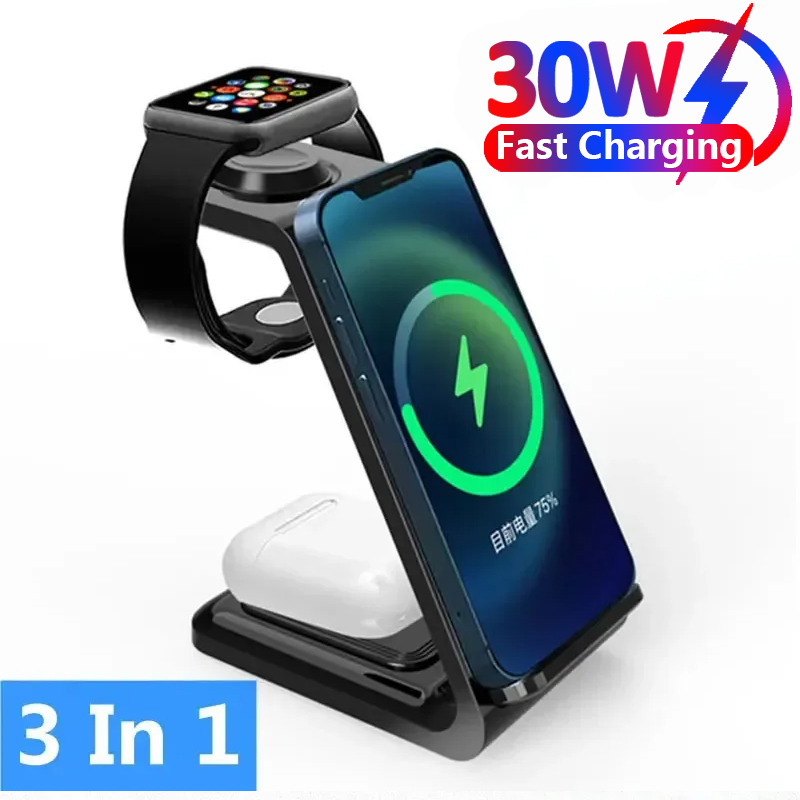 Watch Xs8 - 30W 3 In 1 Wireless Charger