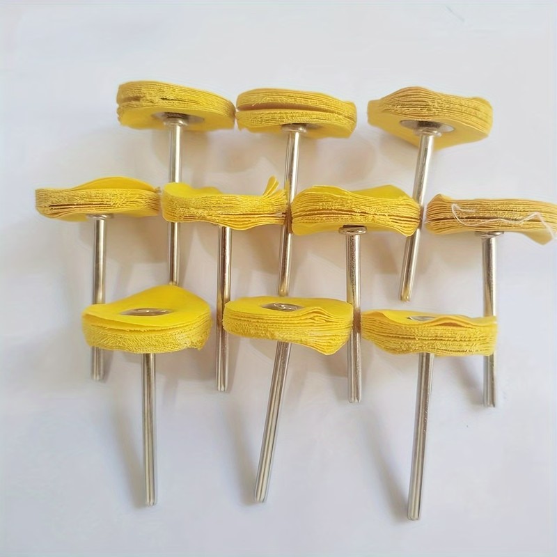 Watch Polishing Cloth - 38Pcs 3mm Yellow Polishing Cloth Wheel,