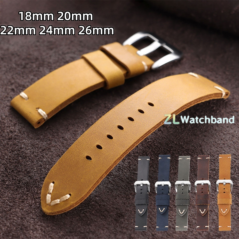 Seiko Watches Smartwatch - Vintage Cowhide Watch Band 18mm 20mm