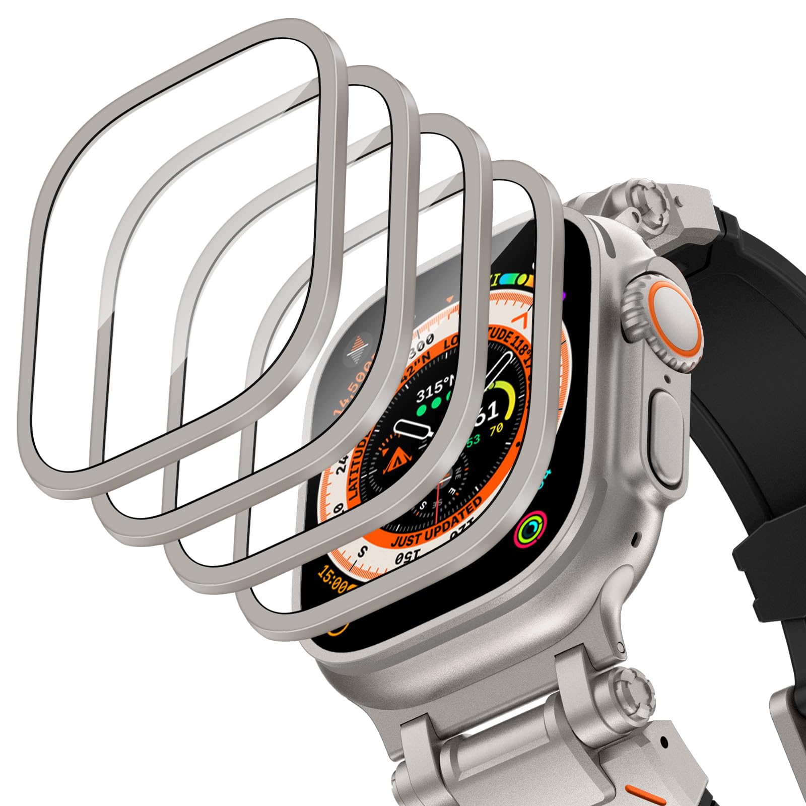 Smartwatch Watches For Women - Aluminium Alloy Case+Tempered Glass for Apple