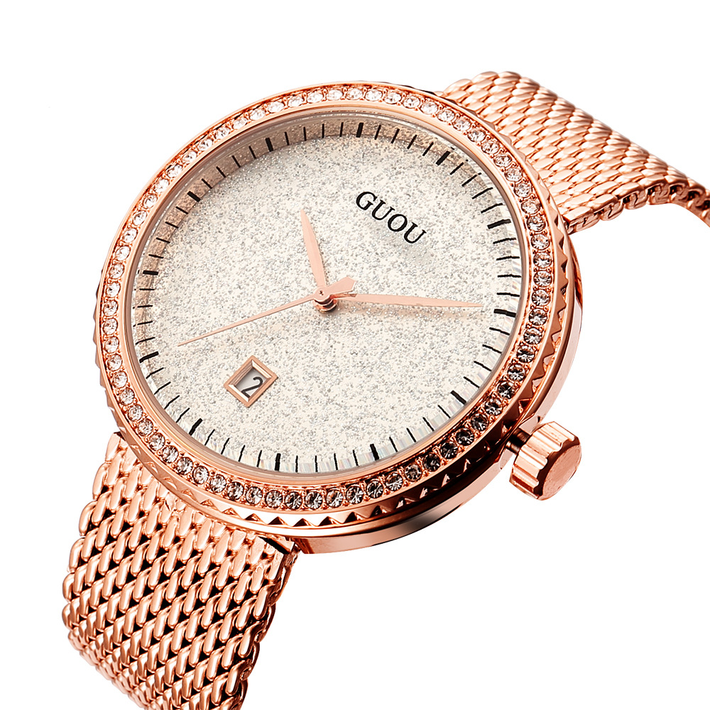 Thời Trang Guou Đơn Giản Lưới  - đánh giá và giá Mesh Stainless Strap