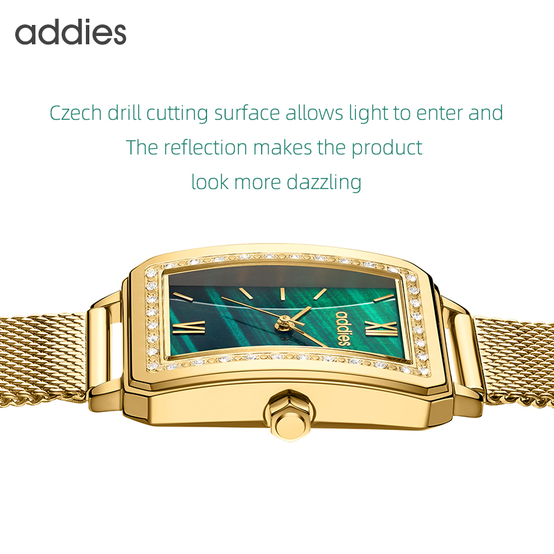 ADDIES Fashion Quartz Woman Wr - đánh giá và giá Mesh Stainless Strap