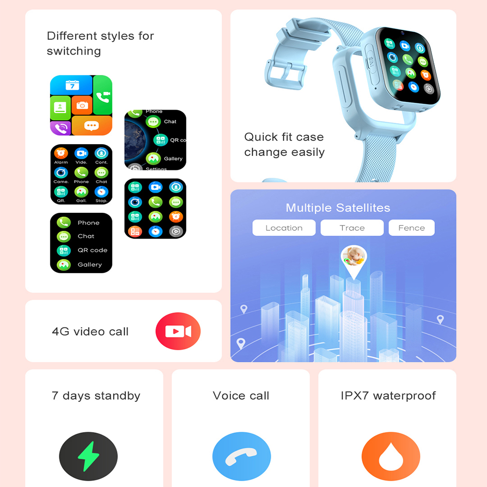 Smart Watch Kids 4G GPS WIFI V - đánh giá và giá Smartwatch Watches Gift For Girls