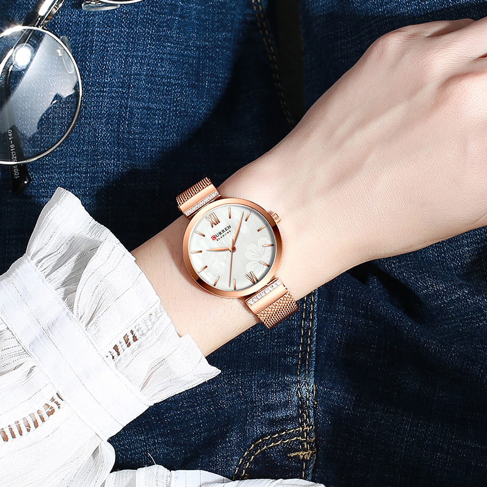 CURREN 9067 Minimalist Quartz  - đánh giá và giá Mesh Stainless Strap