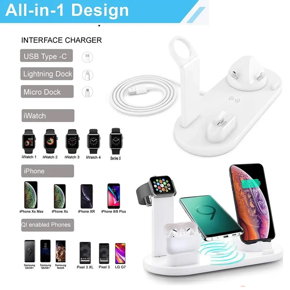 30W 7 in 1 Wireless Charger St - đánh giá và giá Iwatch Smartwatch