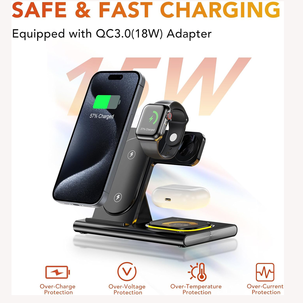 3 in 1 Foldable Charging Stati - đánh giá và giá Watch Xs8