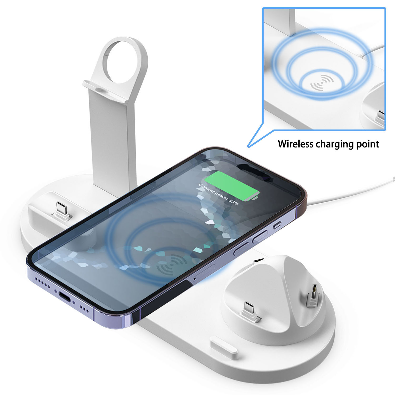 7 in 1 Wireless Chargers Stand - đánh giá và giá Iwatch Smartwatch