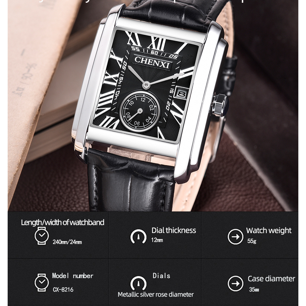 CHENXI 8216 Fashion Classic Sq - đánh giá và giá Smartwatch Watches For Men Brands