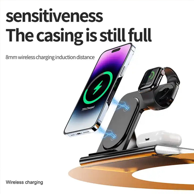 3 In 1 Wireless Charger For iP - đánh giá và giá Watch Xs8