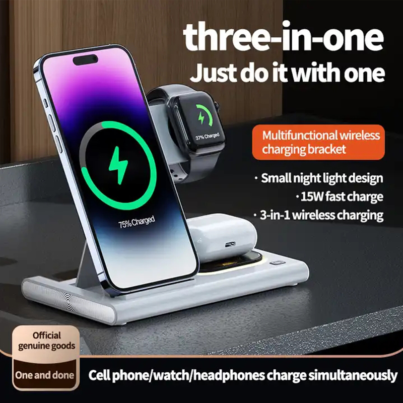 3 In 1 Wireless Charger For iP - đánh giá và giá Watch Xs8
