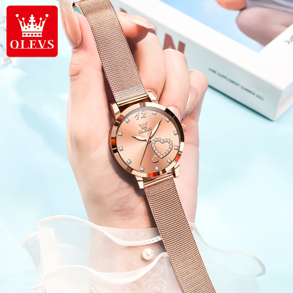OLEVS 5189 Quartz Watch for Wo - đánh giá và giá Mesh Stainless Strap