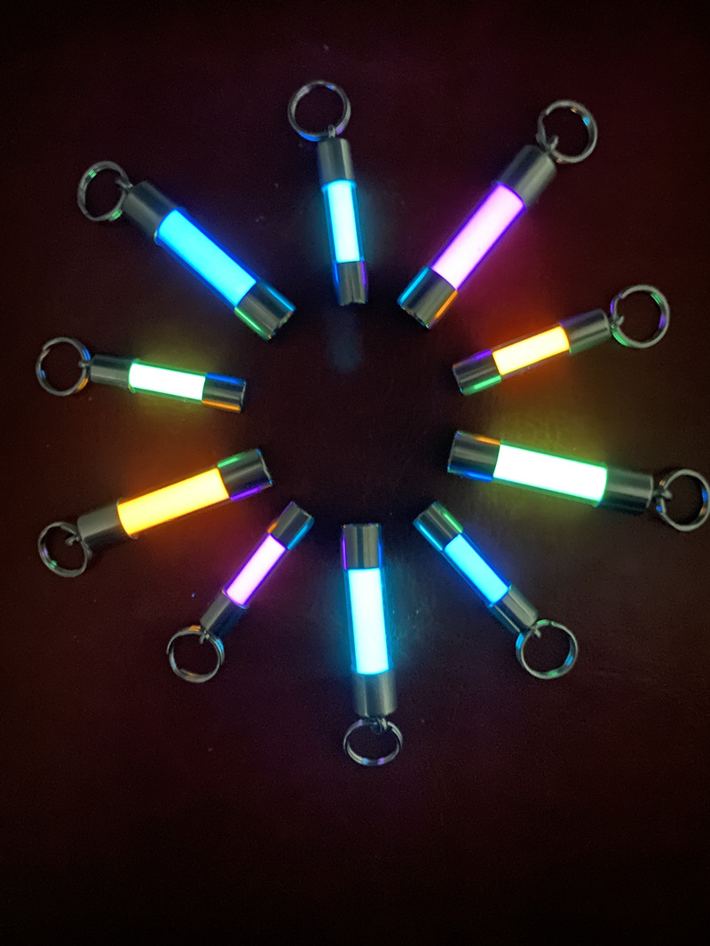 Glass Luminous Pendant Key Bag - đánh giá và giá Tritium Gas Tube