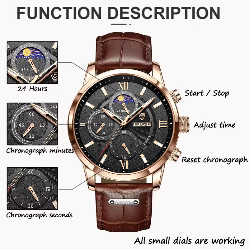 Men's Watches LIGE Top Brand L - đánh giá và giá Smartwatch Watches For Men Brands